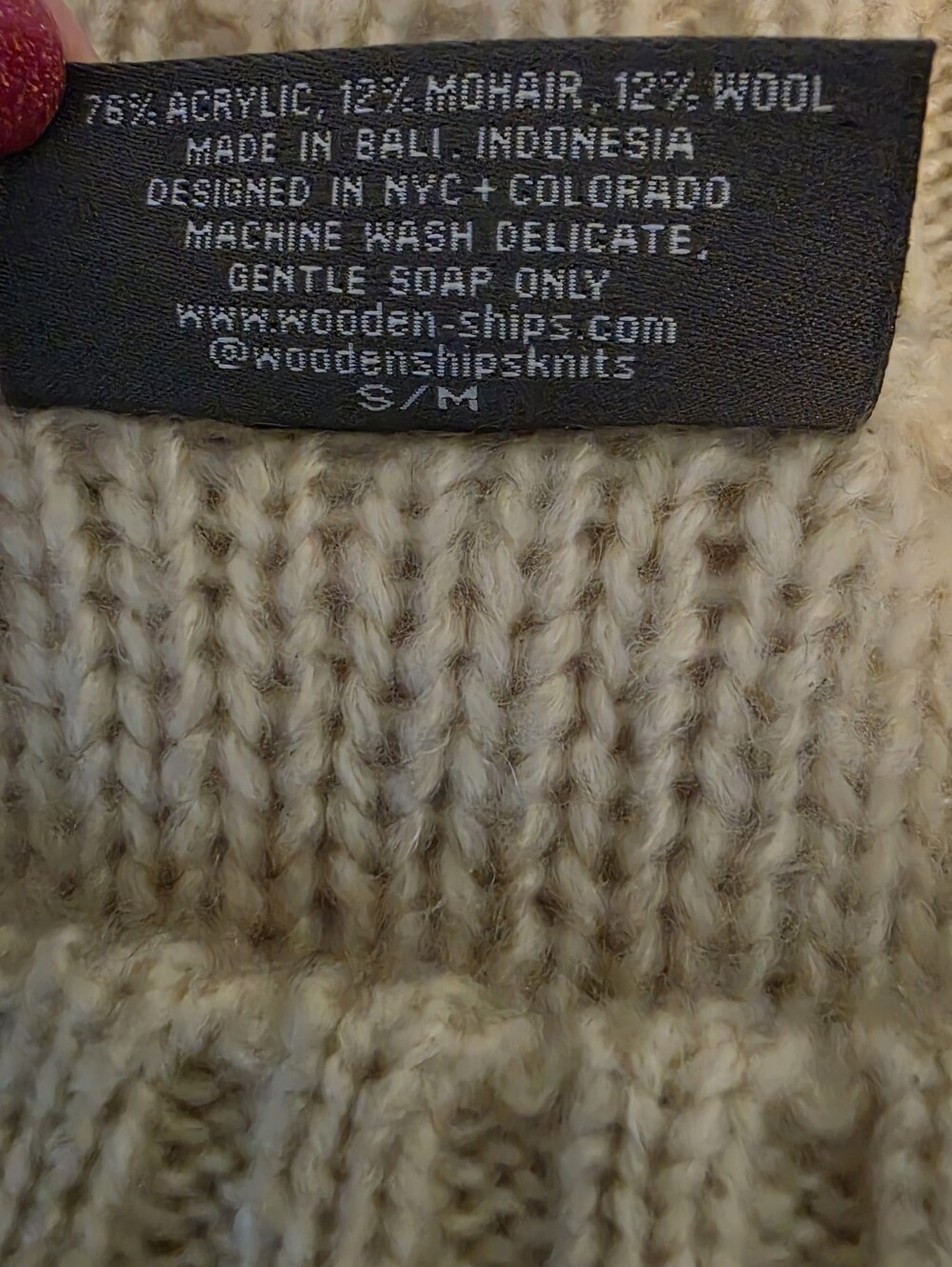 Wooden Ships Paola Buendia Rainbow Stripe Oversized Sweater Small Medium Pride - Picture 8 of 9